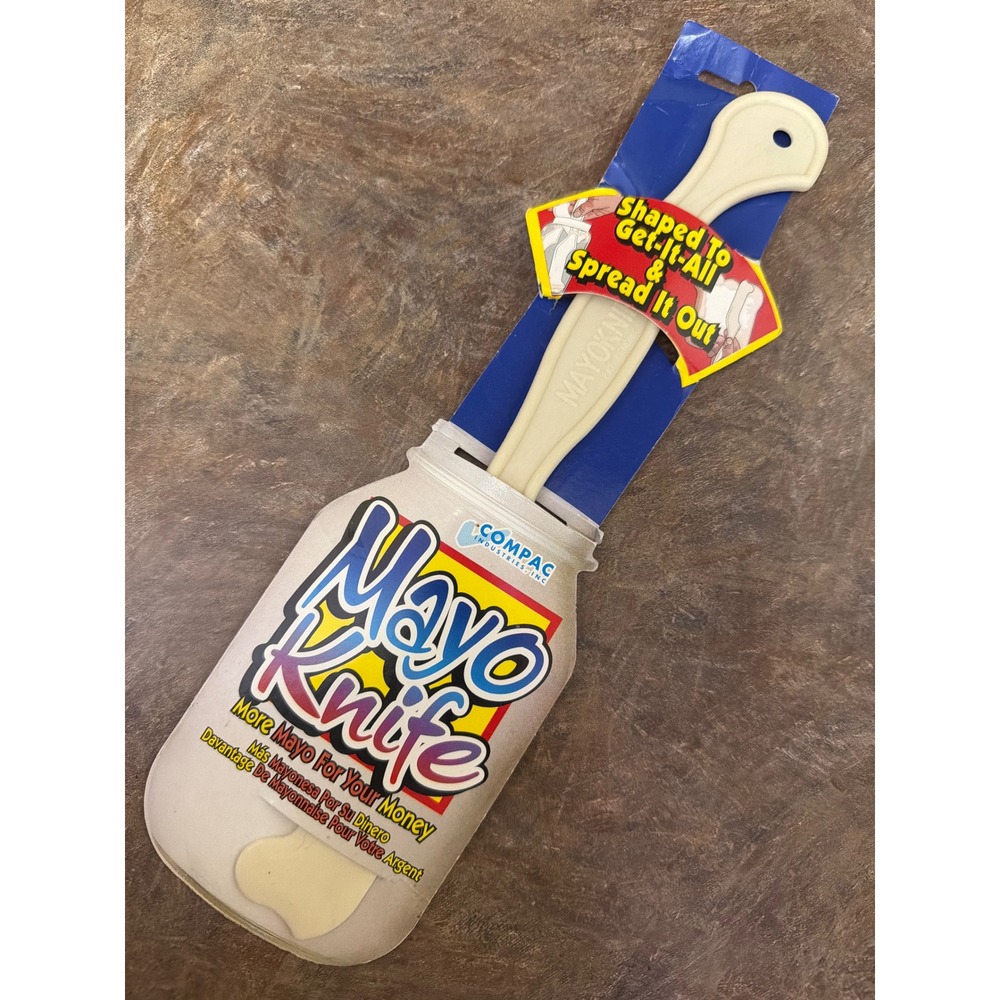 Compac Mayo Knife No-Waste Plastic Spreader Kitchen Tool Cream Made in USA